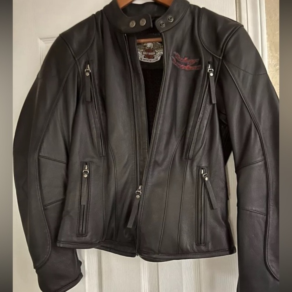 Harley-Davison women’s biker jacket.